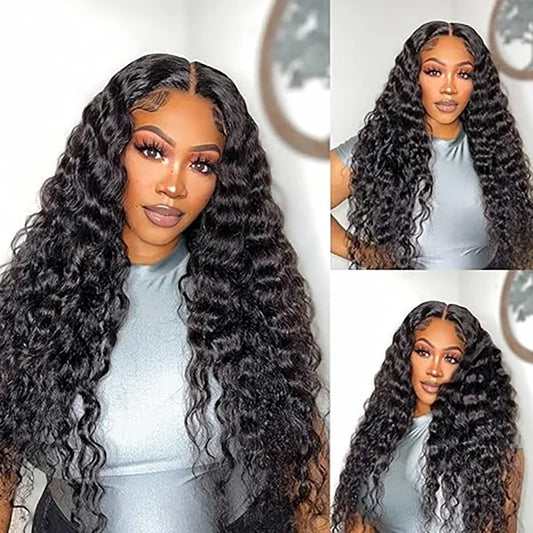 Loose Deep Wave Lace Front Wig Wear And Go Transparent