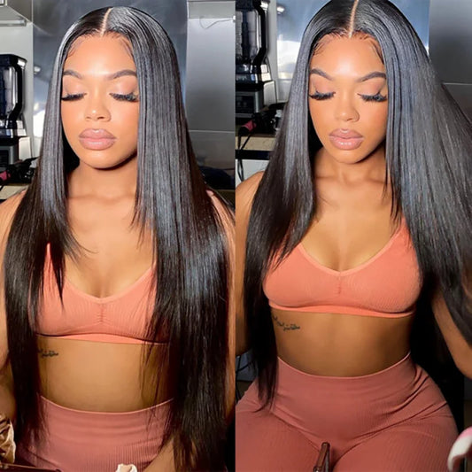 NEW IN 7x5 Wear And Go Glueless wigs human hair Pre Bleached Knots Straight