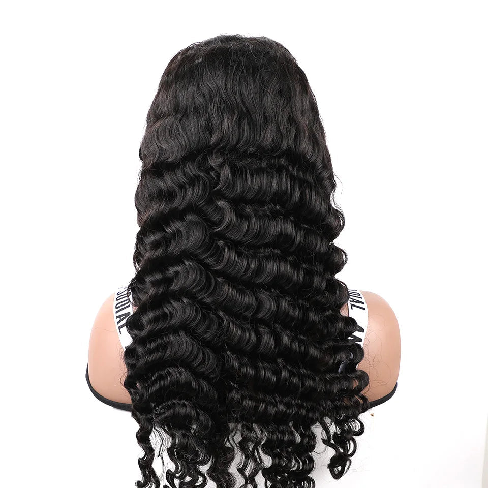 Loose Deep Wave Lace Front Wig Wear And Go Transparent