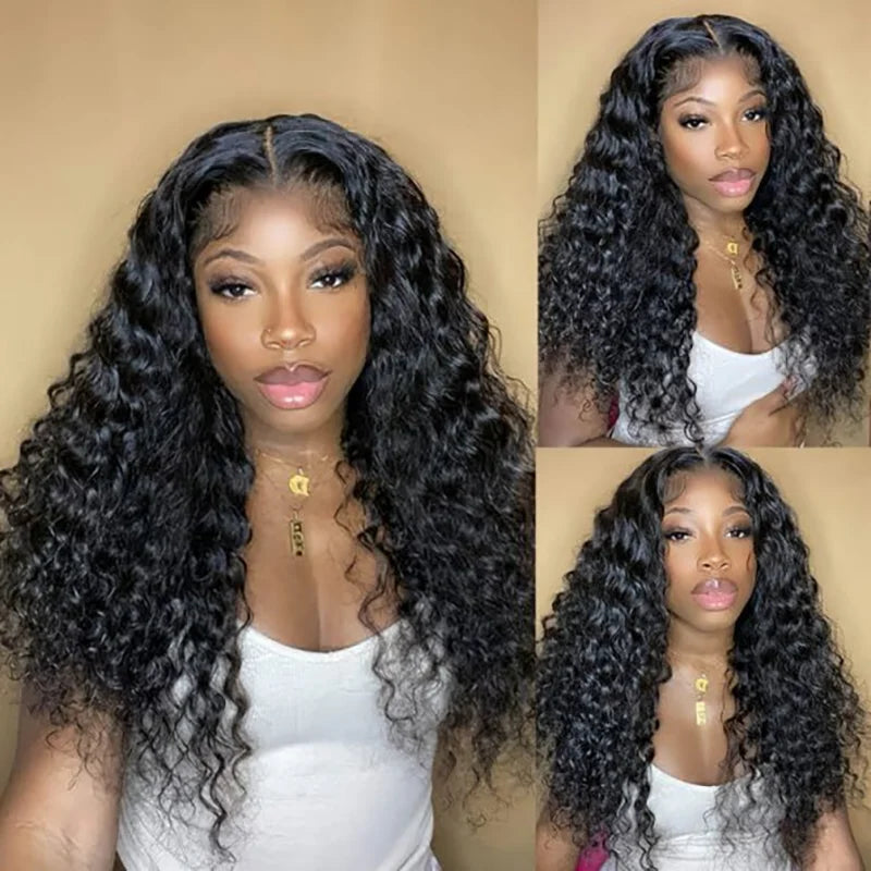 Loose Deep Wave Lace Front Wig Wear And Go Transparent