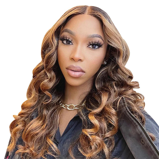 Wear Go Wig 4/27 Highlight Peruvian Body wave Lace Front Wigs 6x4 HD Lace Glueless